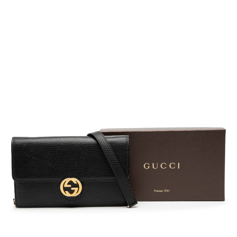 Dollar Calfskin Interlocking G Wallet on Chain - Image 8