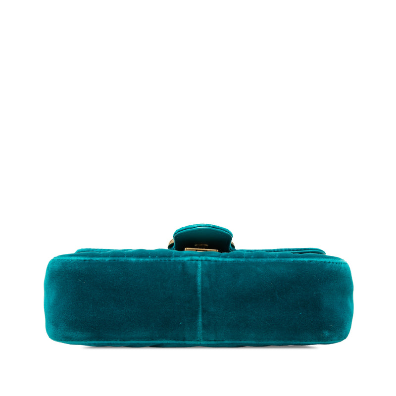 Small GG Marmont Matelasse Velvet Shoulder Bag - Image 3
