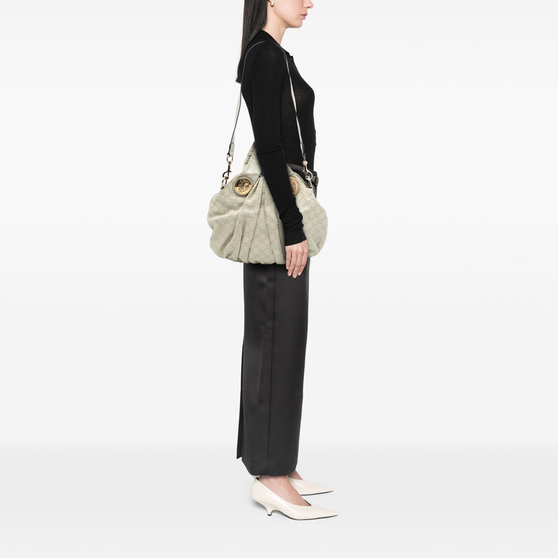 Medium Guccissima Hysteria Satchel - Image 7