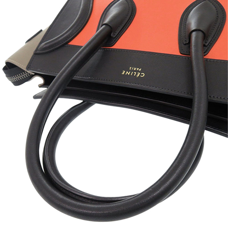 Micro Tricolor Leather Luggage Tote - Image 13