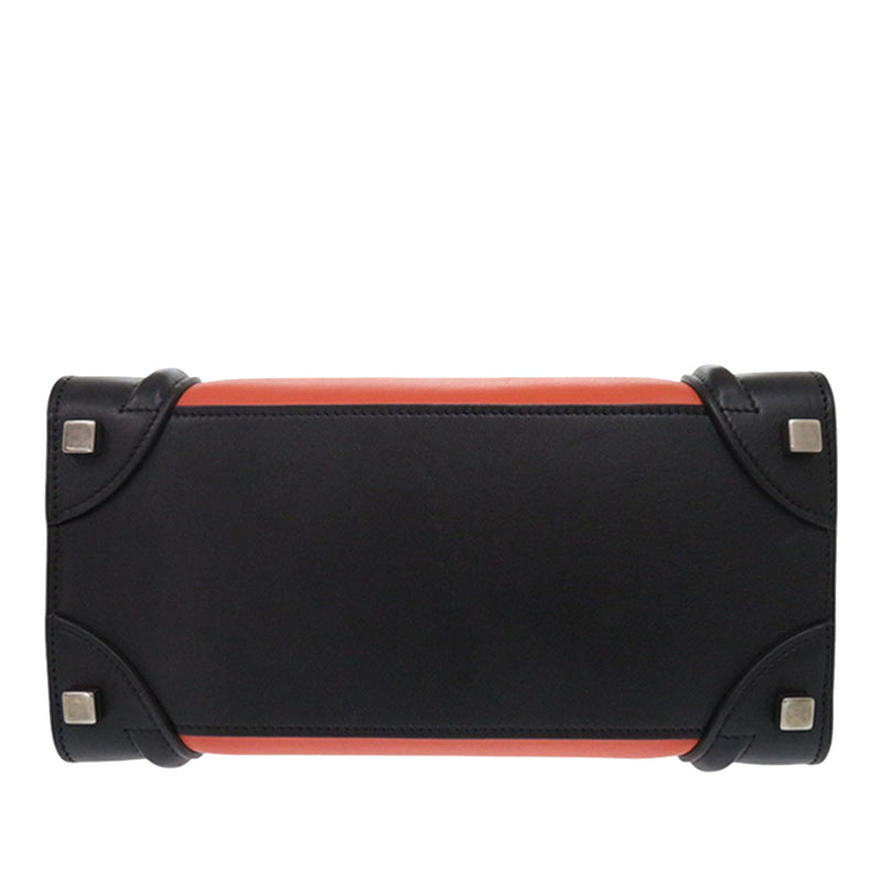 Micro Tricolor Leather Luggage Tote - Image 3