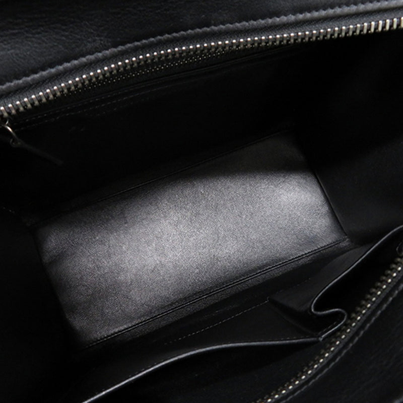 Micro Tricolor Leather Luggage Tote - Image 4