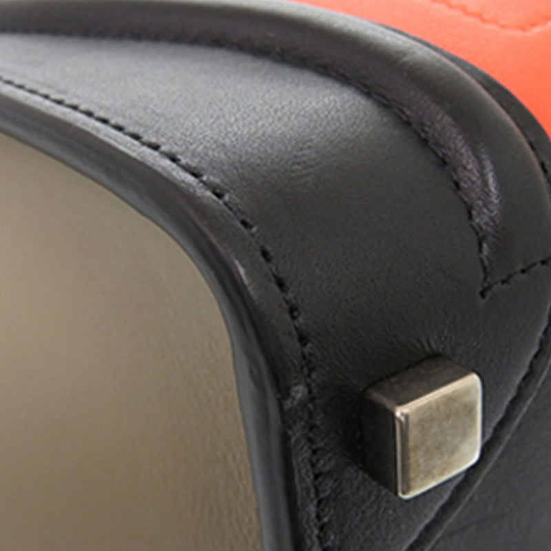Micro Tricolor Leather Luggage Tote - Image 8