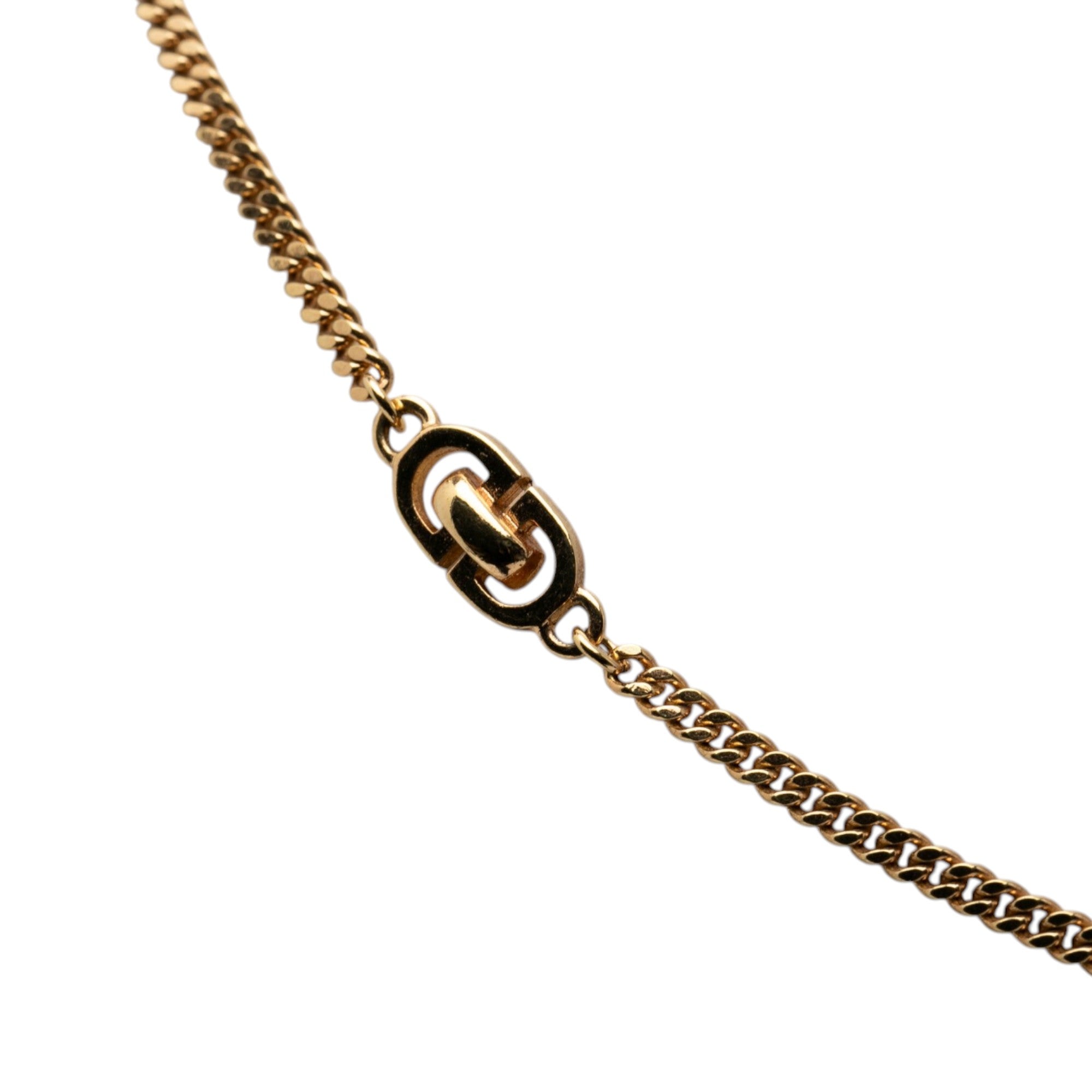 Gold Plated CD Logo Chain Necklace - Image 3