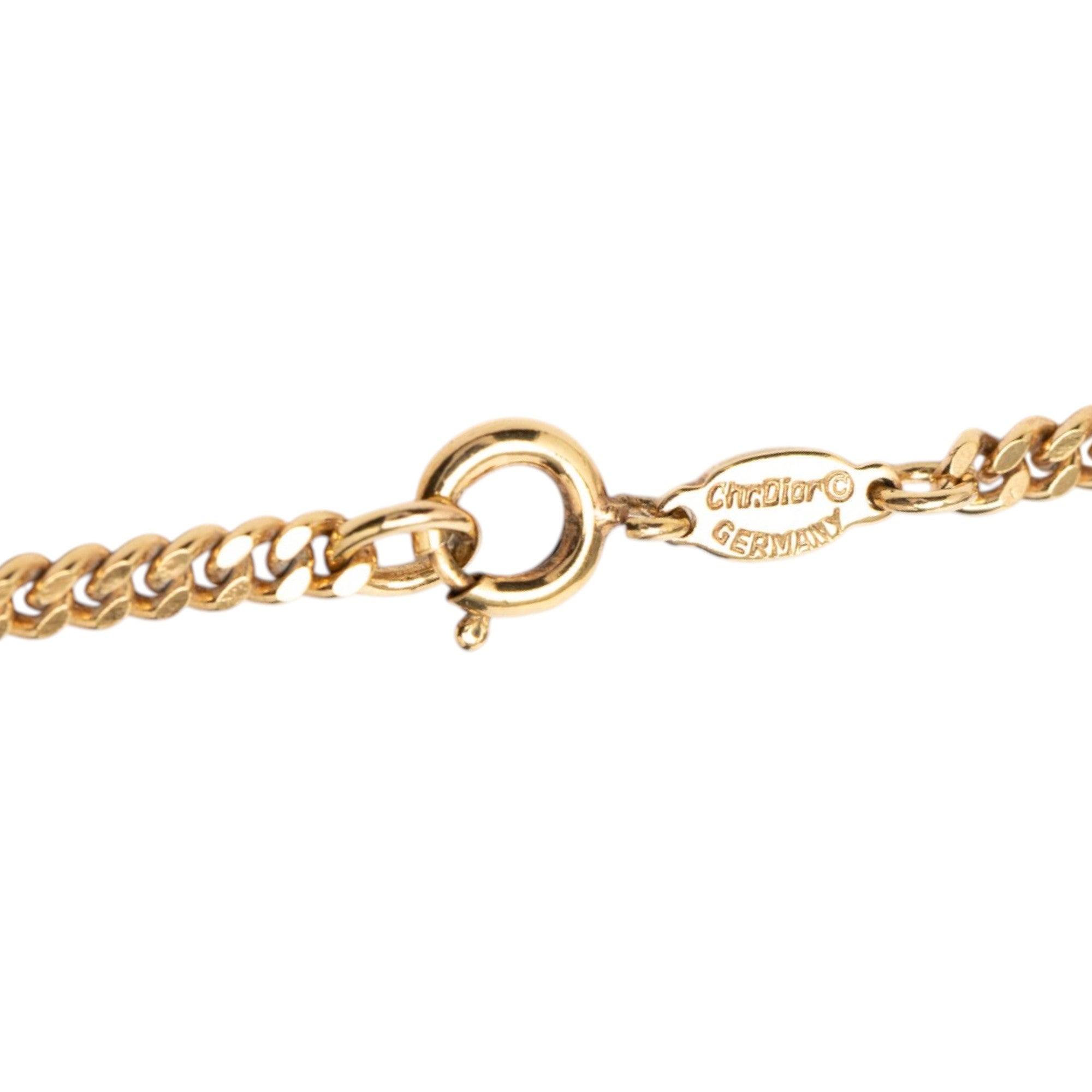 Gold Plated CD Logo Chain Necklace - Image 4