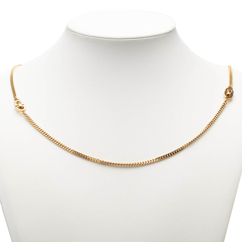 Gold Plated CD Logo Chain Necklace - Image 5