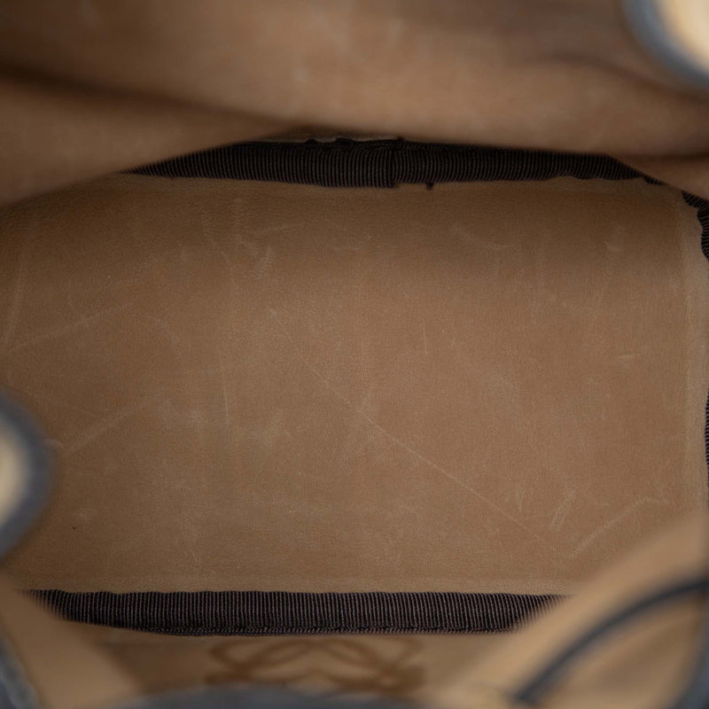 Suede Anagram Drawstring Bucket Bag - Image 4