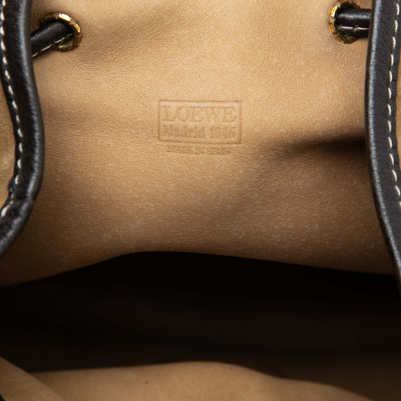 Suede Anagram Drawstring Bucket Bag - Image 5