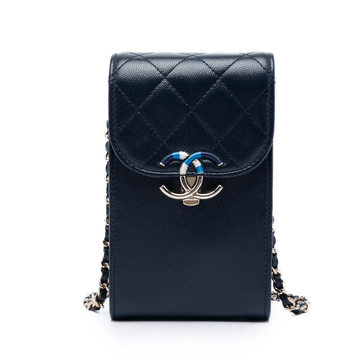 Caviar Thread Around Phone Holder with Chain - Image 1