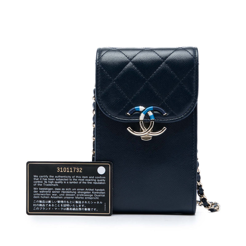 Caviar Thread Around Phone Holder with Chain - Image 6