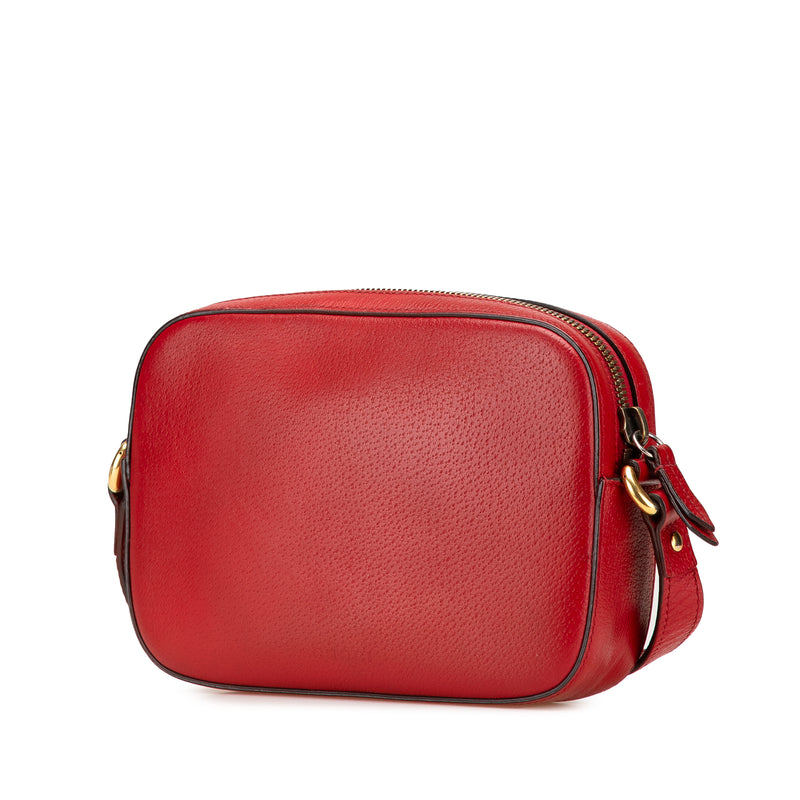 Leather Animalier Web Disco Crossbody - Image 2