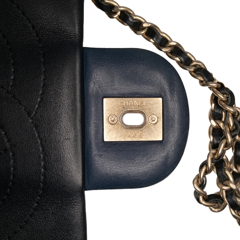Medium Bicolor Calfskin Graphic Flap - Image 12