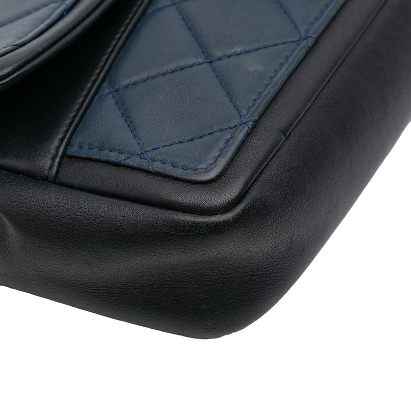 Medium Bicolor Calfskin Graphic Flap - Image 7
