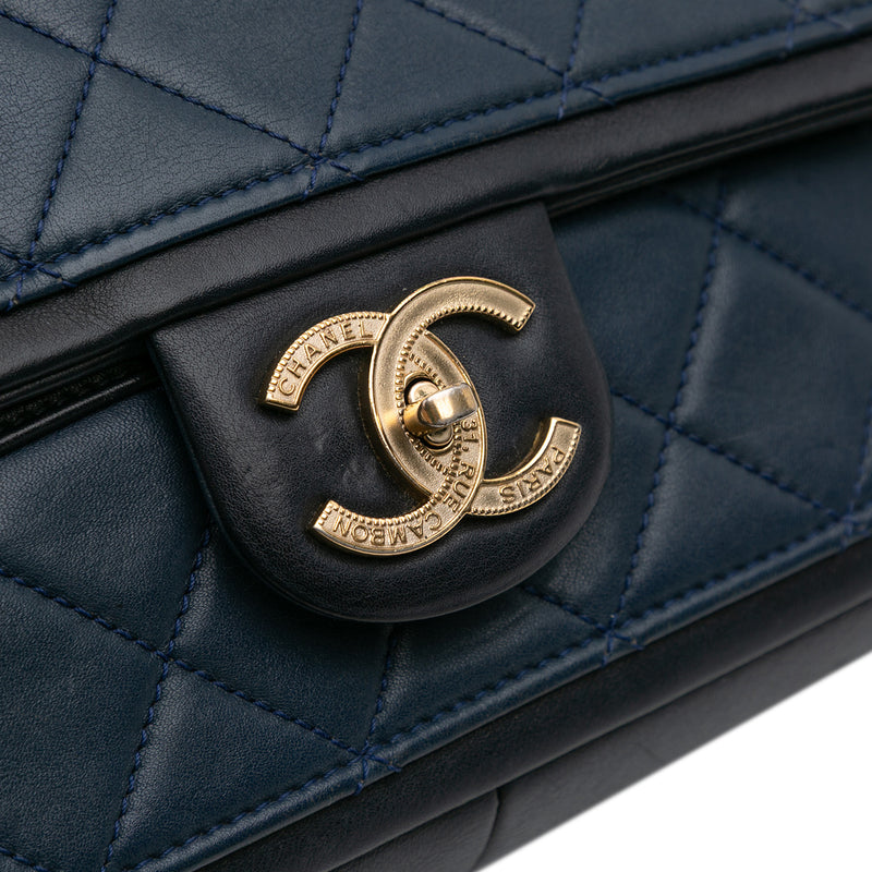 Medium Bicolor Calfskin Graphic Flap - Image 8