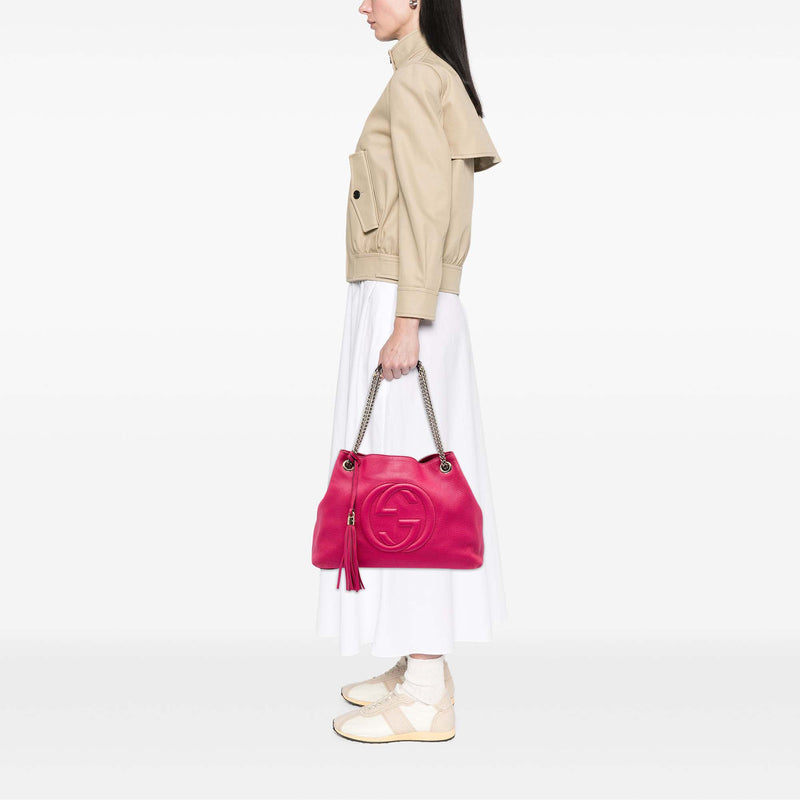 Medium Calfskin Soho Chain Tote - Image 5