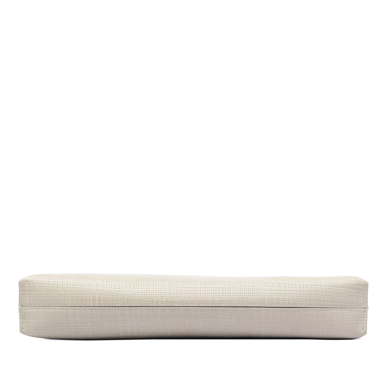 Large Linen Embossed Calfskin Anagram T Pouch - Image 3