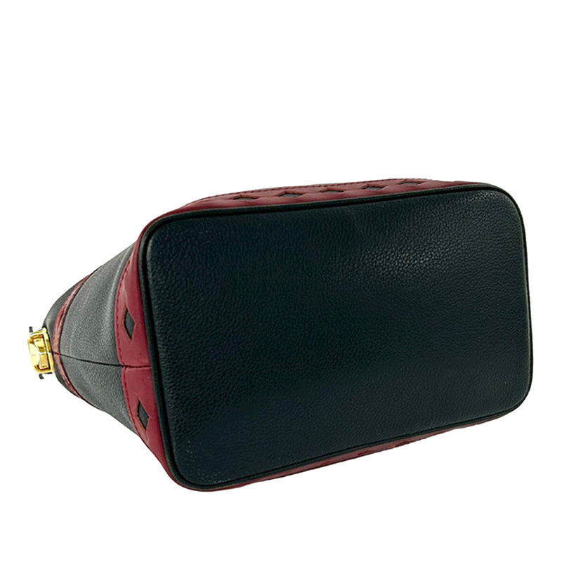 Leather Diamond Cut Handbag - Image 3