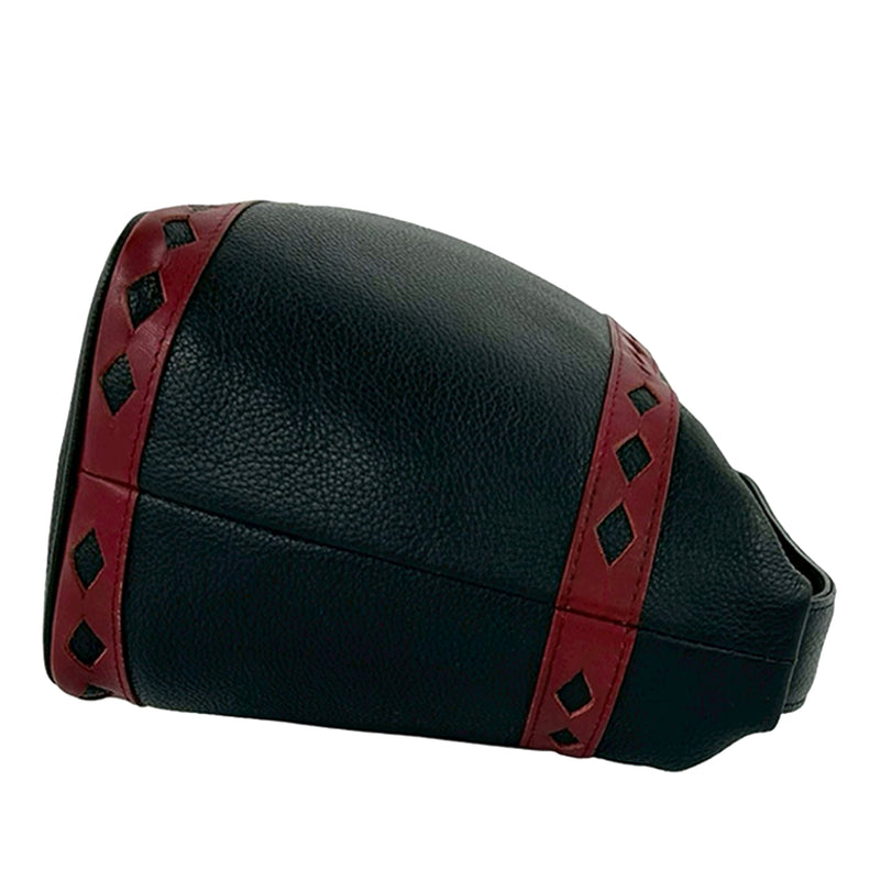 Leather Diamond Cut Handbag - Image 5