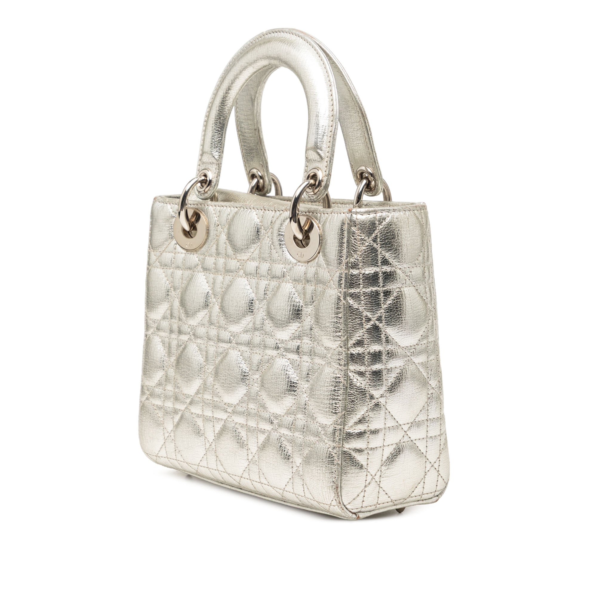 Small Metallic Grained Calfskin Cannage My ABCDior Lady Dior - Image 2