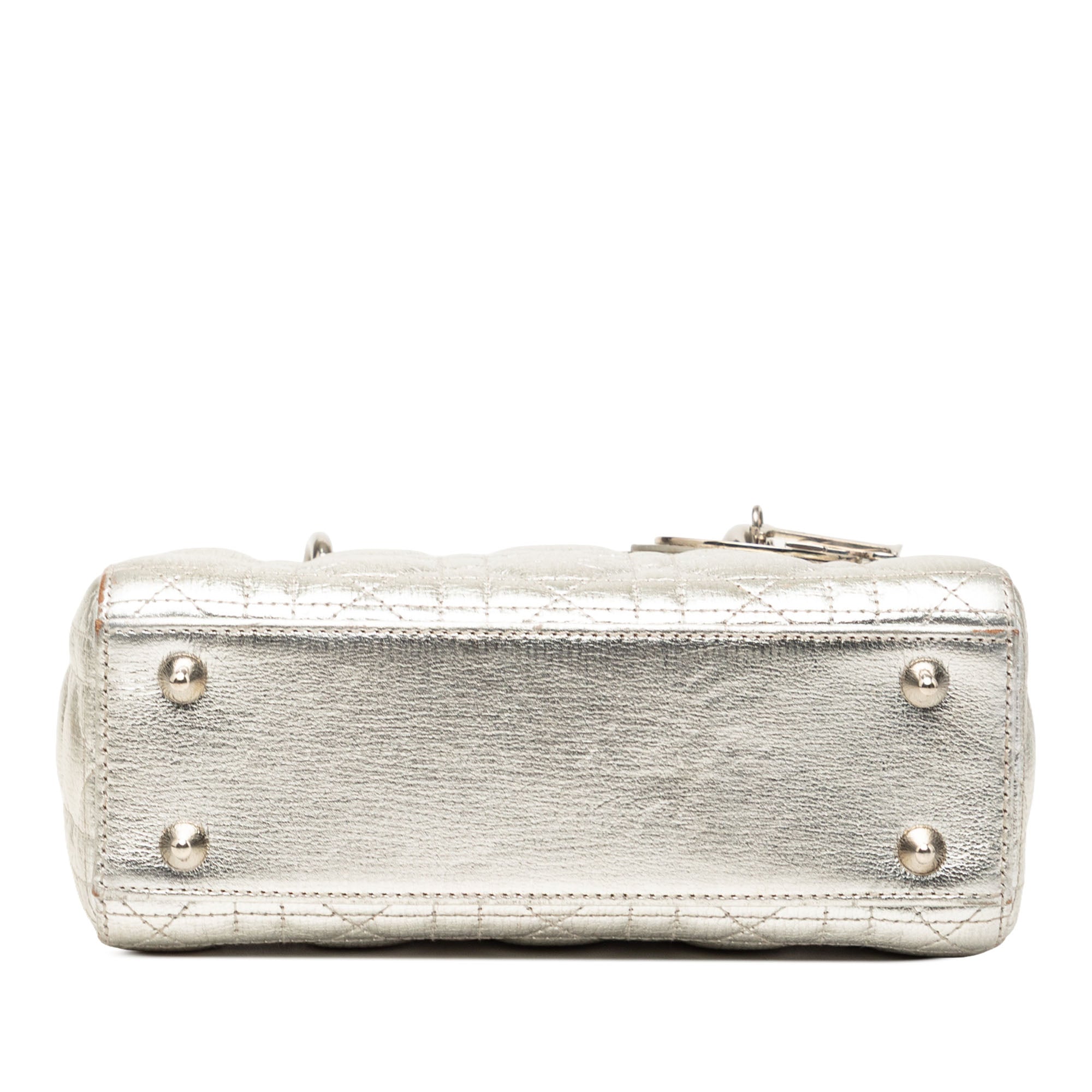 Small Metallic Grained Calfskin Cannage My ABCDior Lady Dior - Image 3