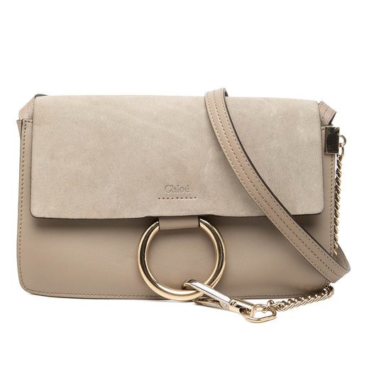Small Suede and Calfskin Faye Crossbody - Image 1