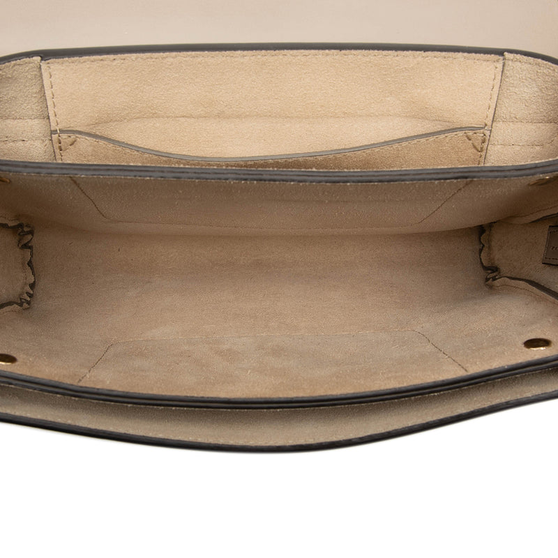Small Suede and Calfskin Faye Crossbody - Image 4