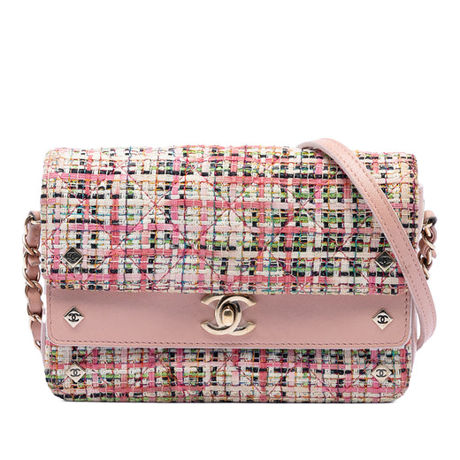 Small Tweed CC Stud Double Flap - Image 1