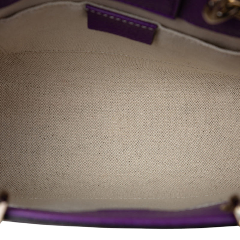 Mini Bicolor Calfskin Bamboo Shopper Satchel - Image 4