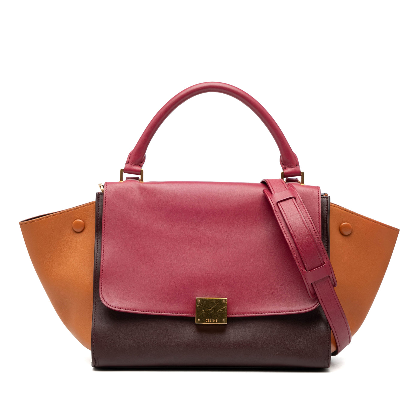 Small Tricolor Leather Trapeze Satchel - Image 1