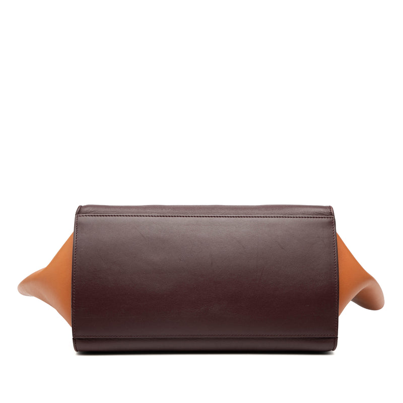 Small Tricolor Leather Trapeze Satchel - Image 3