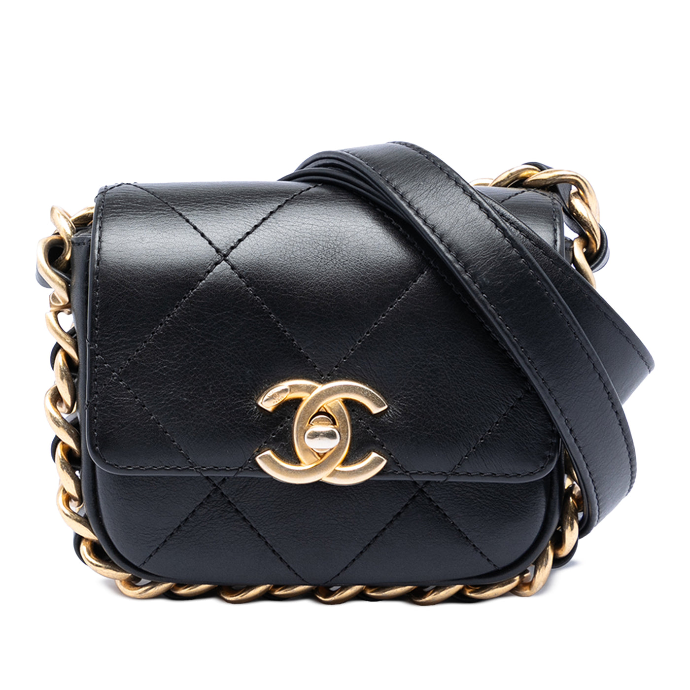 Mini Quilted Calfskin Framing Chain Flap - Image 1