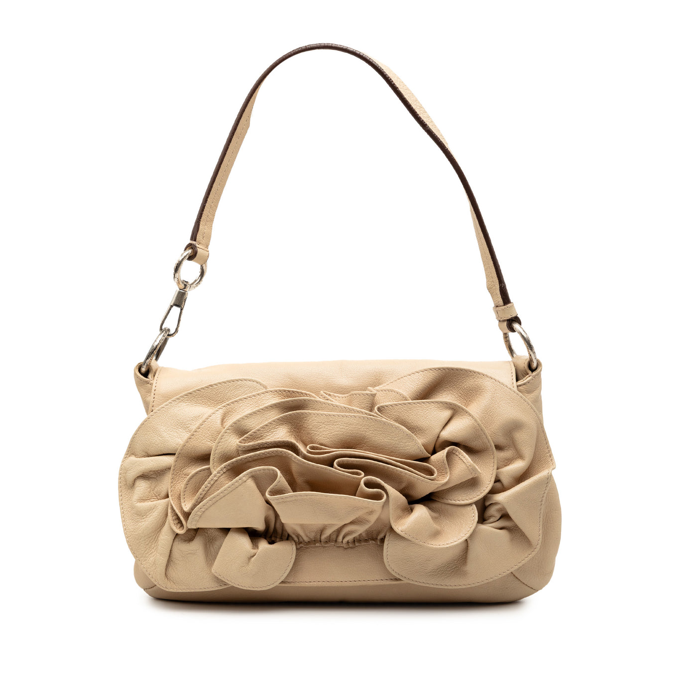 Leather Nadja Rose Flap Bag - Image 1