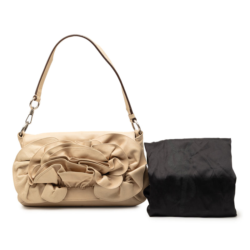 Leather Nadja Rose Flap Bag - Image 9