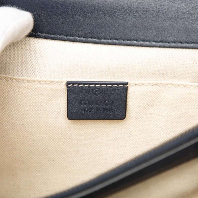 Medium Leather Bamboo Dionysus Web Satchel - Image 5