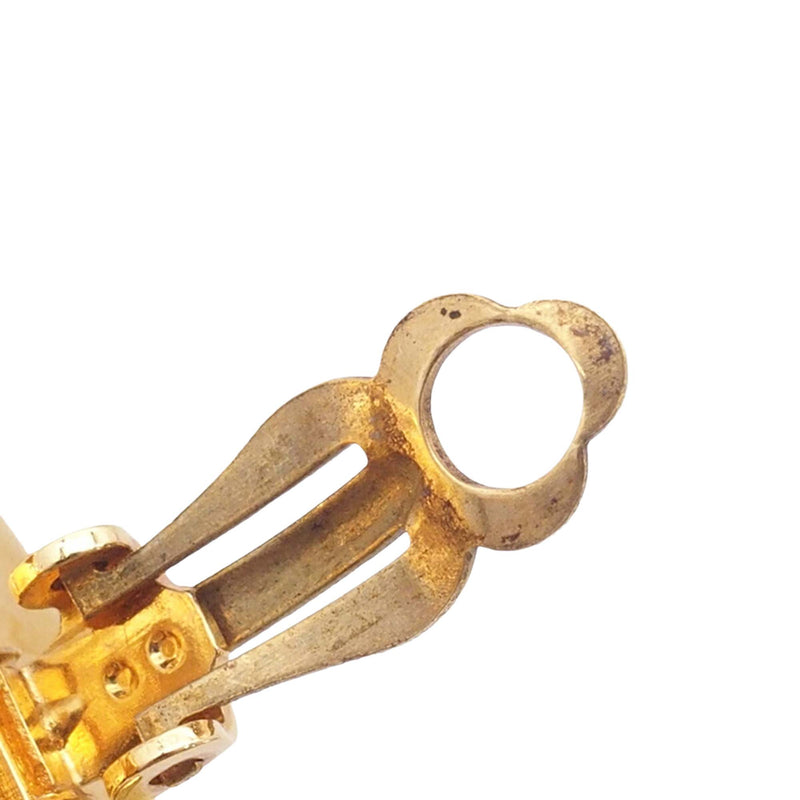 CC Gold Plated Turn Lock Clip on Earrings - Image 6