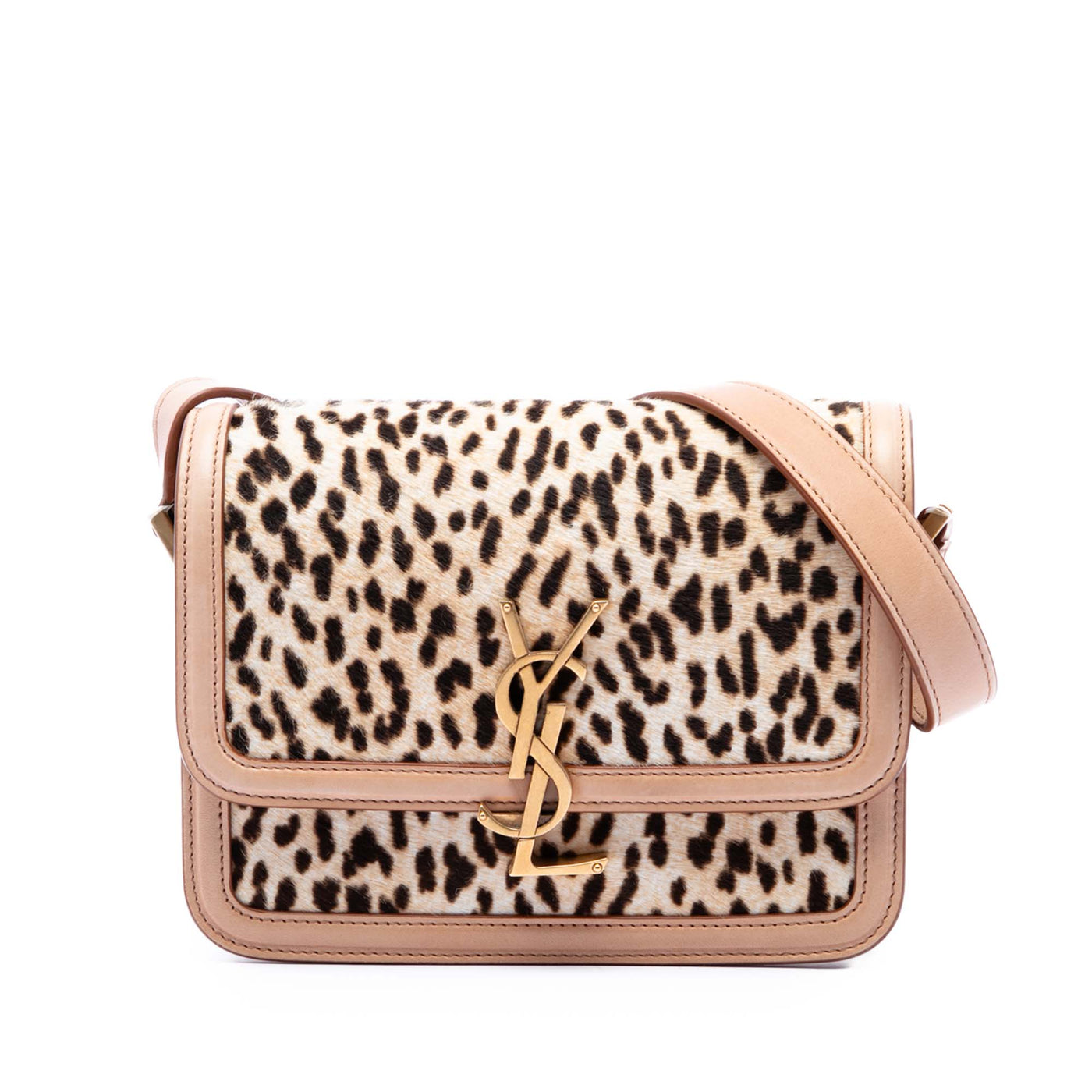 Small Calf Hair Leopard Print Solferino Satchel In Box - Image 1