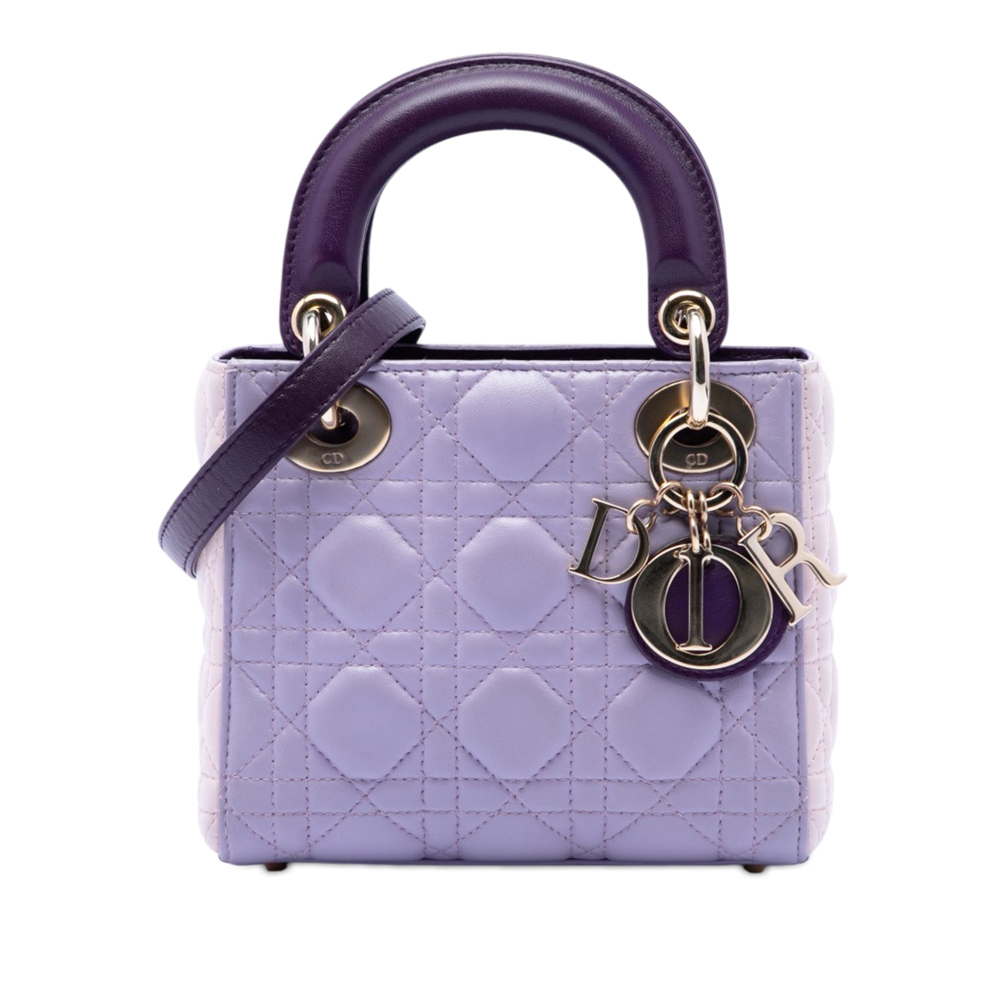 Mini Tricolor Lambskin Cannage Lady Dior - Image 1