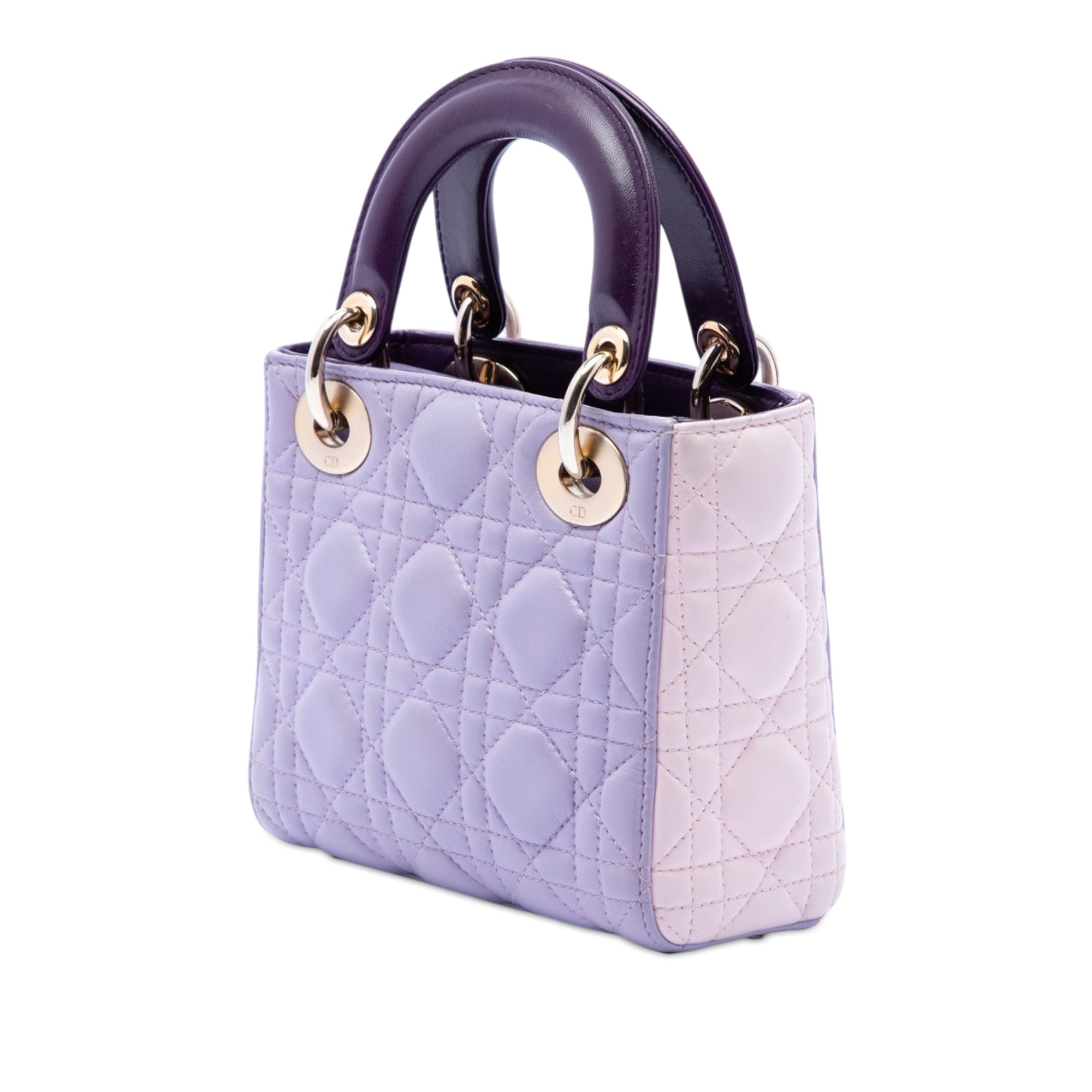 Mini Tricolor Lambskin Cannage Lady Dior - Image 2