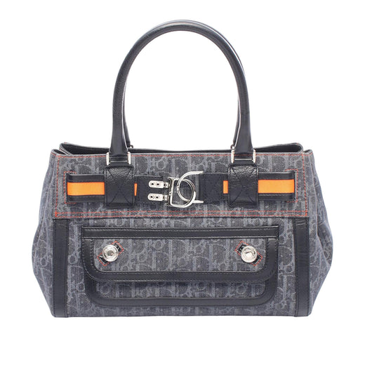Diorissimo Trotter Denim Flight Handle Bag - Image 1