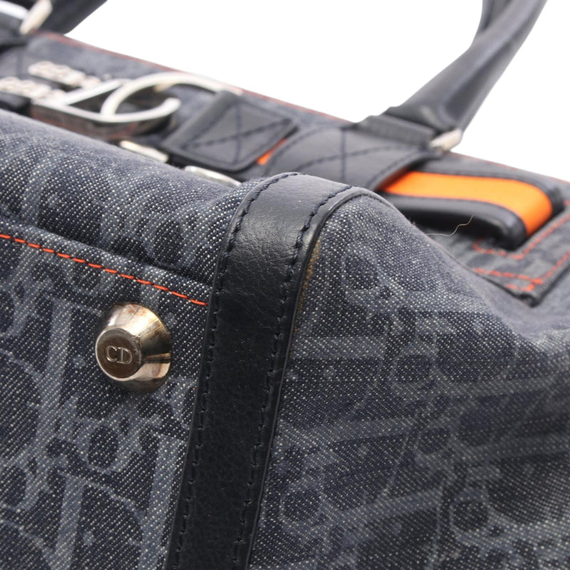 Diorissimo Trotter Denim Flight Handle Bag - Image 7