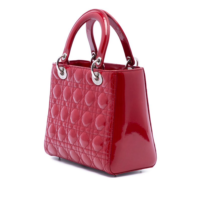 Medium Patent Cannage Lady Dior - Image 2