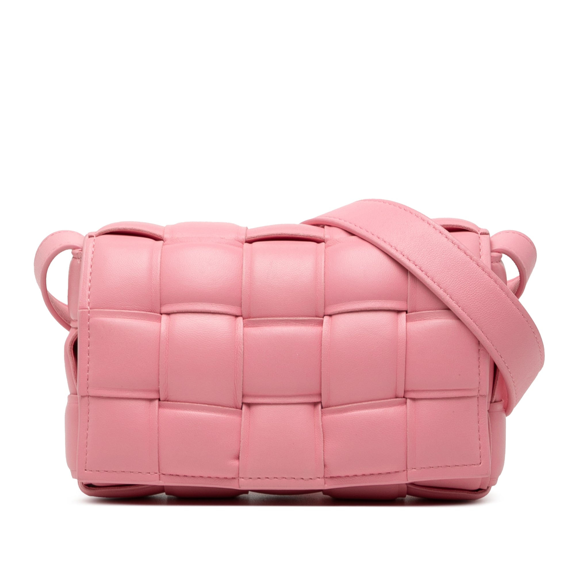 Small Nappa Intrecciato Padded Cassette Crossbody - Image 1