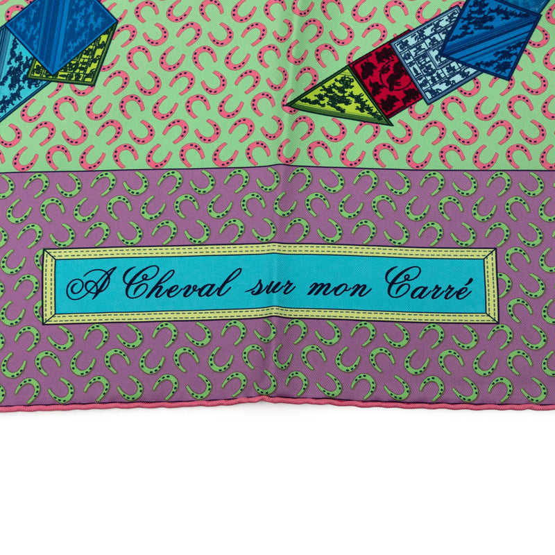 A Cheval Sur Mon Carre Silk Scarf - Image 3