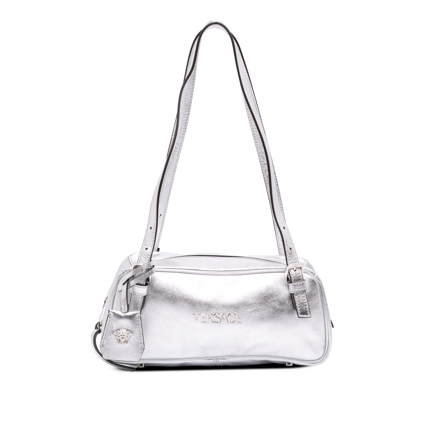 Metallic Leather Tag Bowling Bag - Image 1