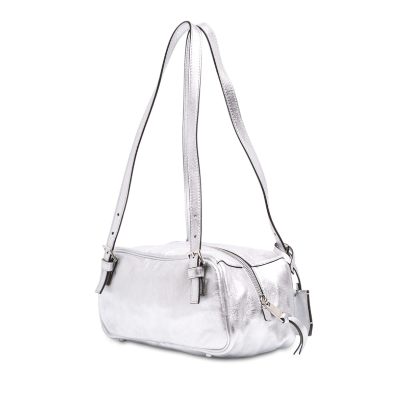 Metallic Leather Tag Bowling Bag - Image 2