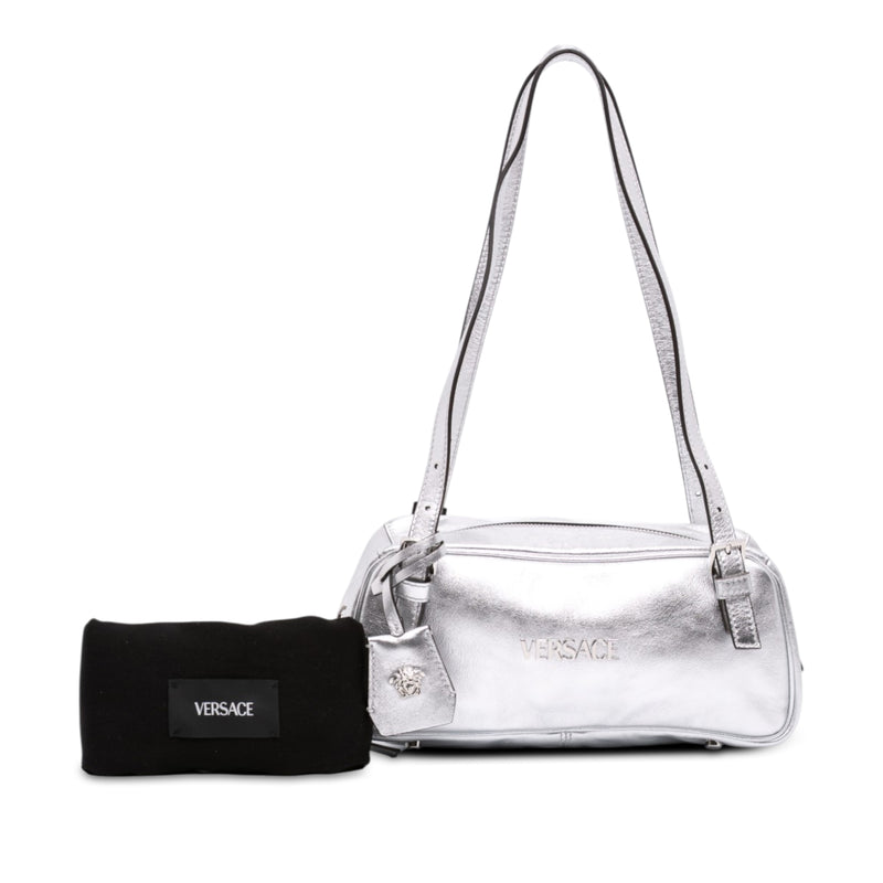 Metallic Leather Tag Bowling Bag - Image 7