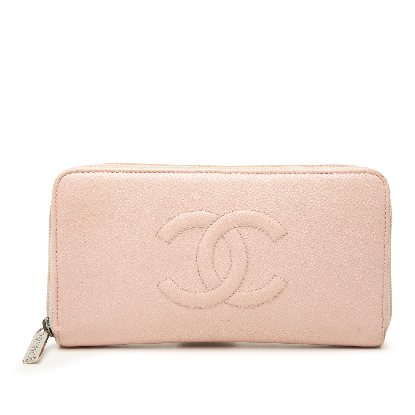 CC Caviar Zip Around Long Wallet - Image 1
