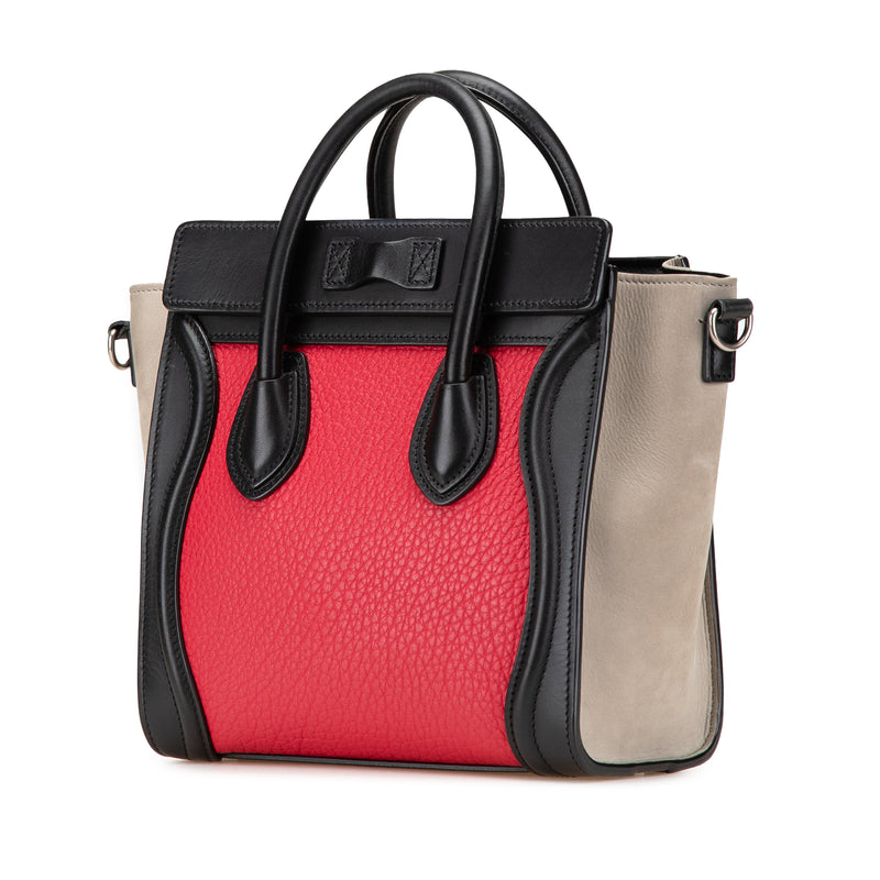 Nano Tricolor Nubuck and Calfskin Luggage Tote - Image 2