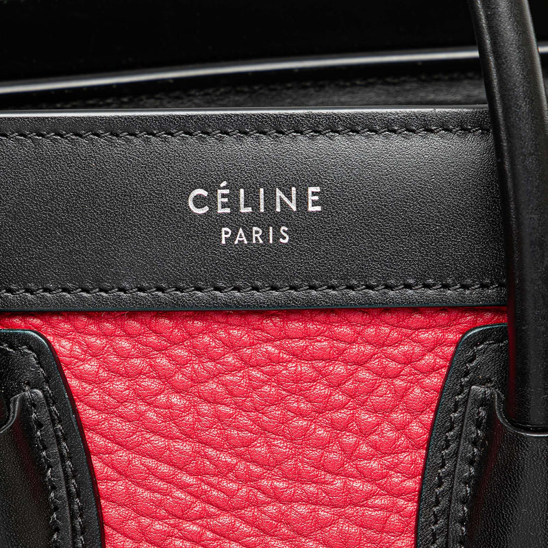 Nano Tricolor Nubuck and Calfskin Luggage Tote - Image 7