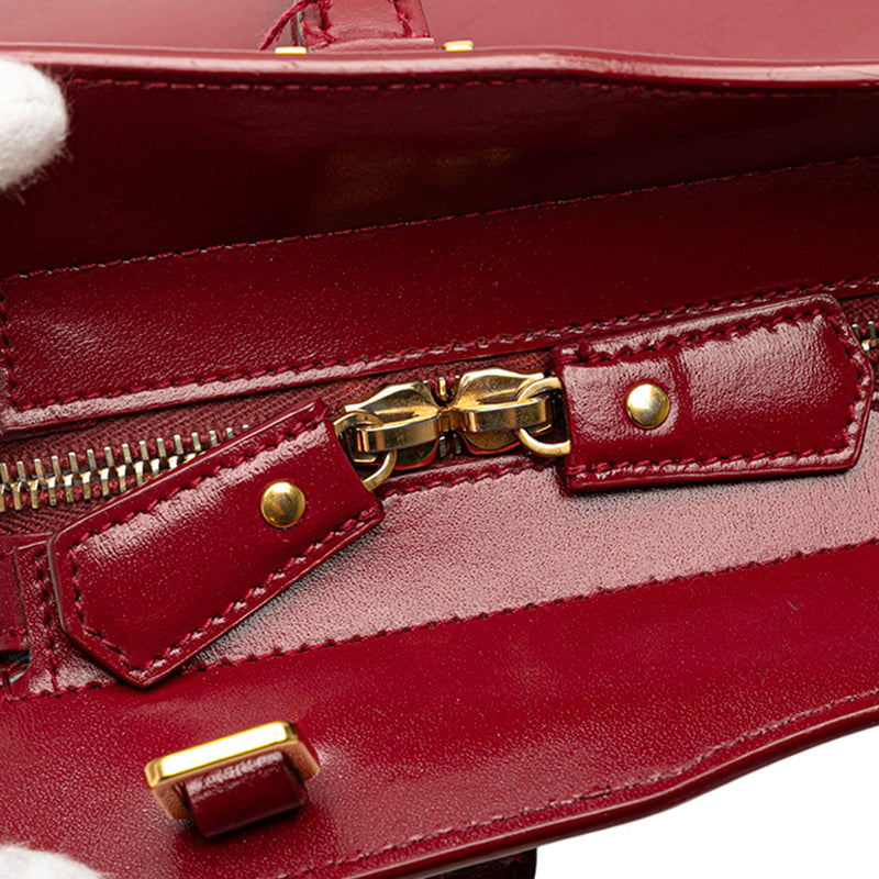 Small Leather Uptown Satchel - Image 7